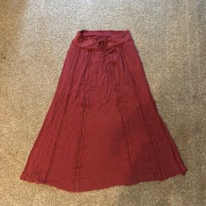 Burnt orange summer maxi skirt